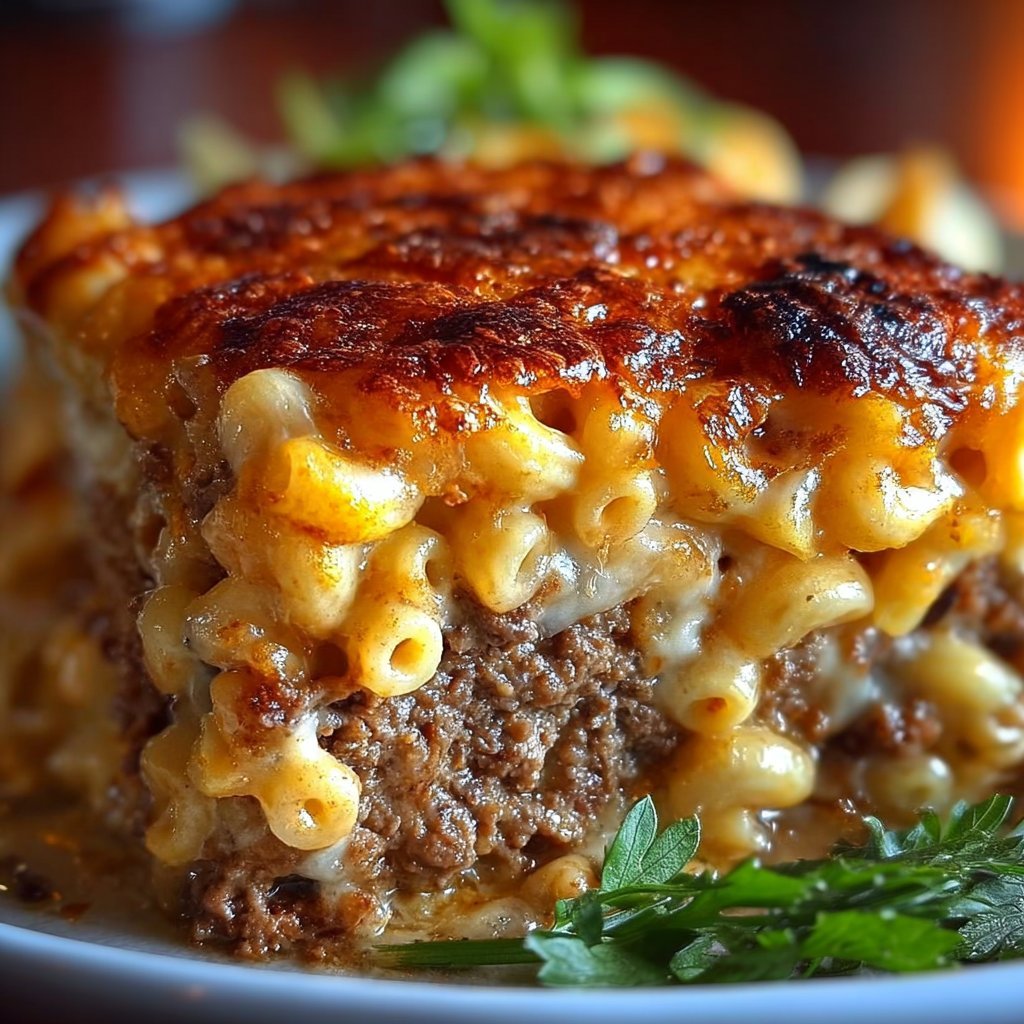 Mac and Cheese Meatloaf Casserole