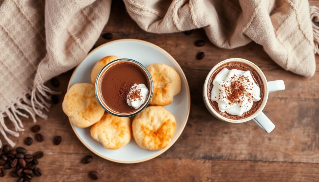 Biscuits et chocolat chaud