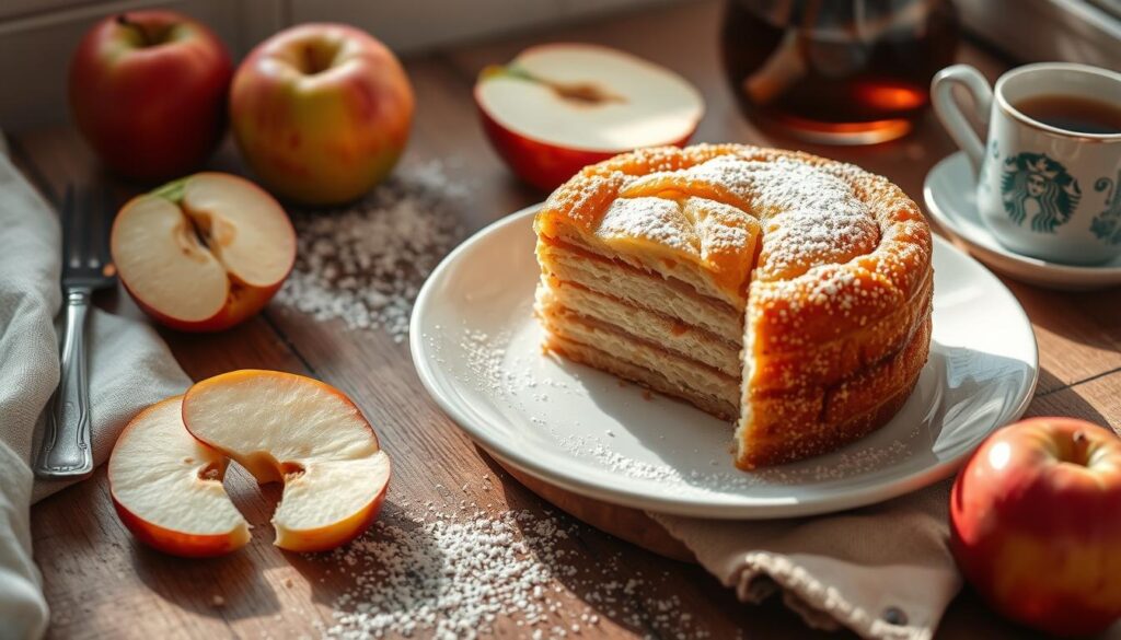 Dégustation gâteau invisible aux pommes