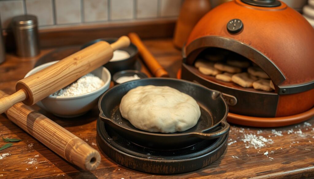 Équipement pour cuisson naan