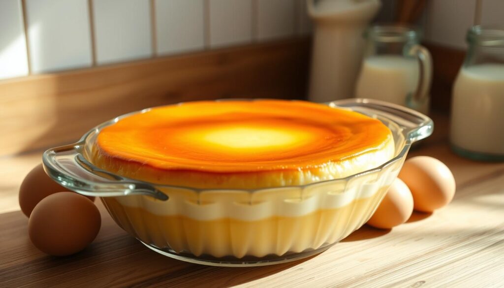 Flan aux œufs repos réfrigérateur