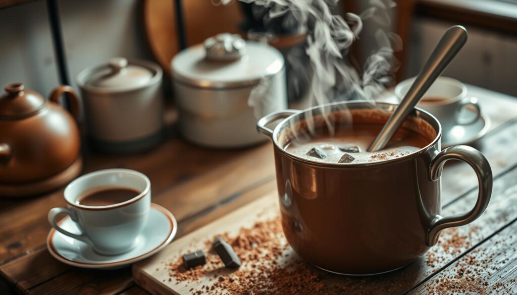 Préparation chocolat chaud traditionnel