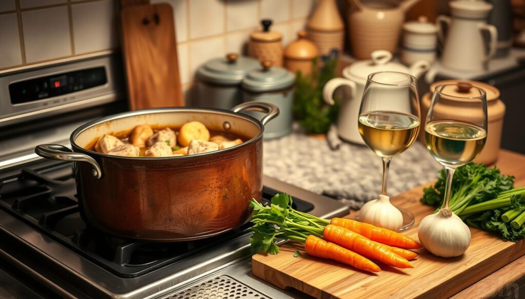 Préparation de la blanquette de veau