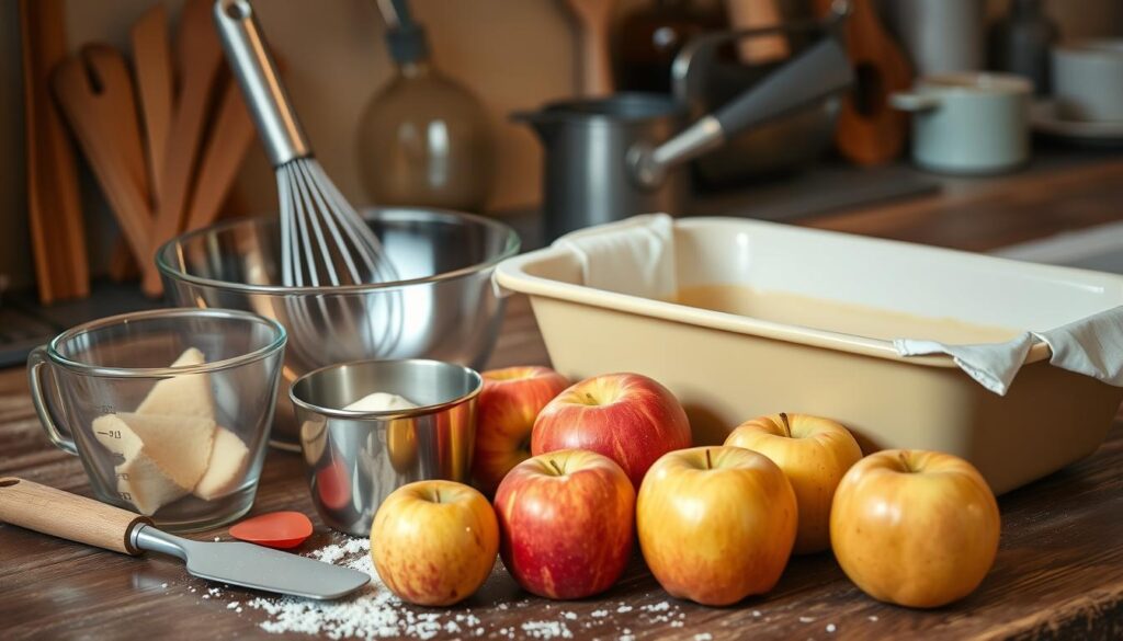 Ustensiles pour gâteau invisible aux pommes