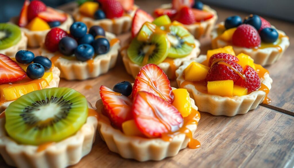 Variantes de tarte sucrée aux fruits et caramel